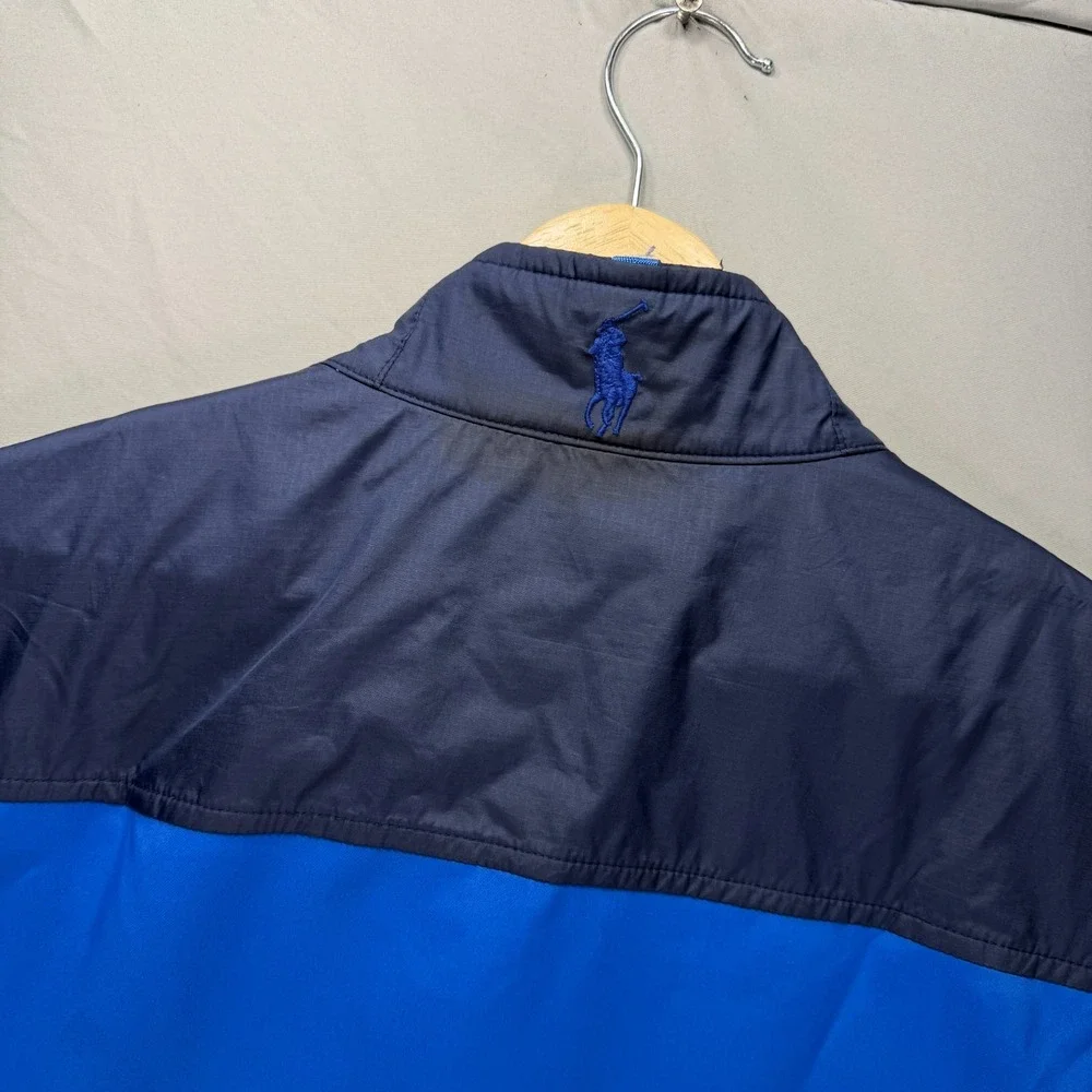 Polo Ralph Lauren Vest Mens Large Blue Full Zip Performance Golf Lightweight